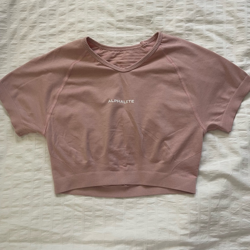Alphalete Pink Crop Top